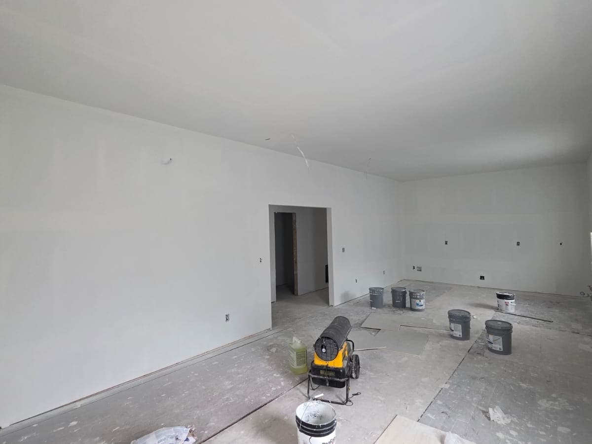 Hewitt project, finished drywall room